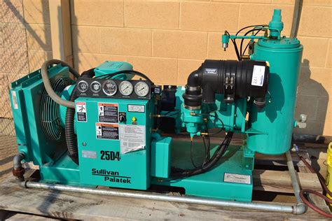 Air Compressor Rotary Screw Sullivan Palatek Mdl D Jw Te Sn