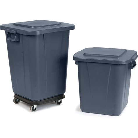 34154203 Bronco™ Square Waste Container Trash Can Dolly 28 And 40