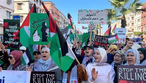 Maroc Des Dizaines De Milliers De Marocains Manifestent En Soutien Gaza