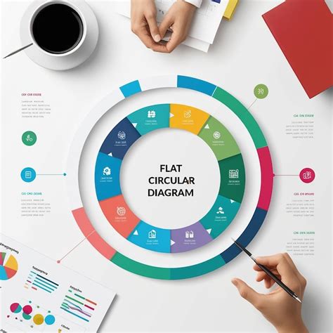 Infograf A De Diagrama Circular Plano Imagen Premium Generada Con Ia