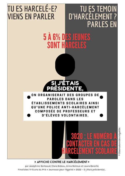 Harcèlement Prix Jeunesse égalité