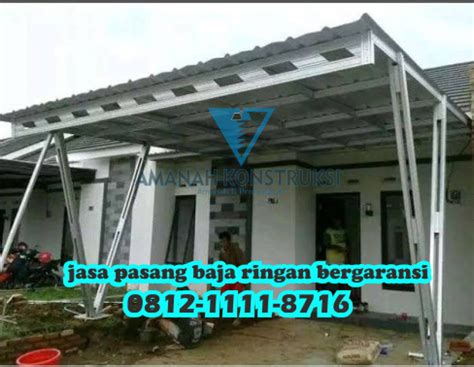 Harga Kanopi Carport Per M2 Terjangkau Besi Hollow Baja Ringan