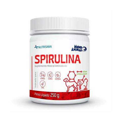 Nutrisana Spirulina 250g para Cães e Gatos Mundo Animal Terra Zoo