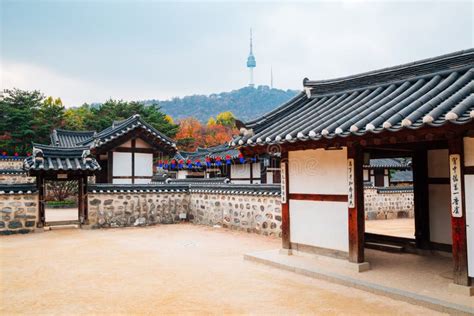 Namsangol Hanok Village Korean Traditional House And Namsan Seoul