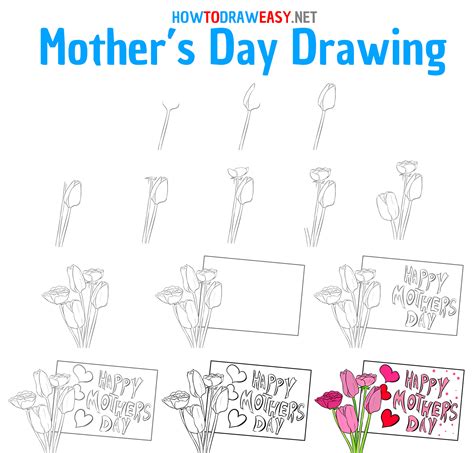 Mother's Day Drawing - How to Draw Easy