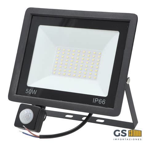 Foco Reflector Led 50w C Sensor De Movimiento GS Importaciones