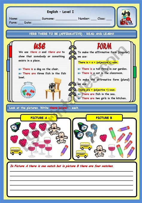 There To Be Affirmative Esl Worksheet By Xani