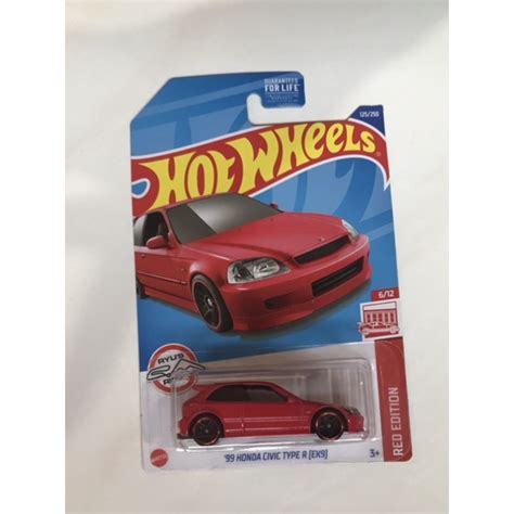 Hot Wheels Honda Civic Type R Ek Red Edition Shopee Malaysia