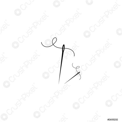 Sewing needle vector - stock vector 2655232 | Crushpixel