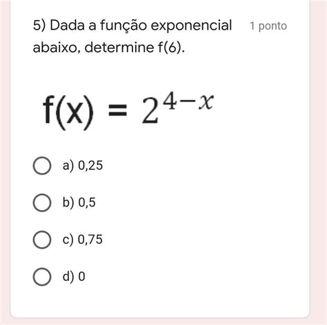 Questoes De Funcao Exponencial Librain