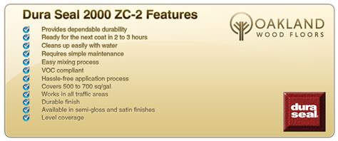 Oakland Wood Floors Duraseal® 2000 Zc 2 Water Based Finish