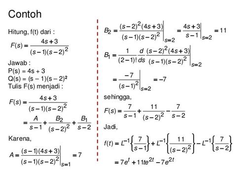 Contoh Soal Transformasi Laplace Lembar Edu