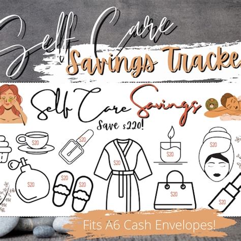 Self Care Savings Mini Tracker For Cash Budgeting Fits A6 Etsy