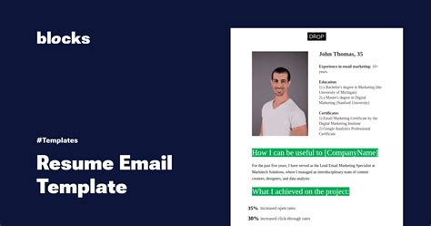 Make the Right Impression with This Resume Email Template - Blocks