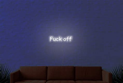 Fuck Off Led Neon Sign Text Led Neon Lights Room Bar Etsy