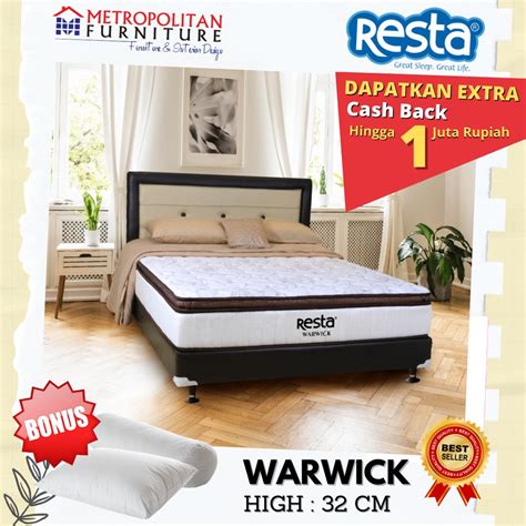 Jual Springbed Airland Resta Warwick Full Set Kasur Spring Bed Latex