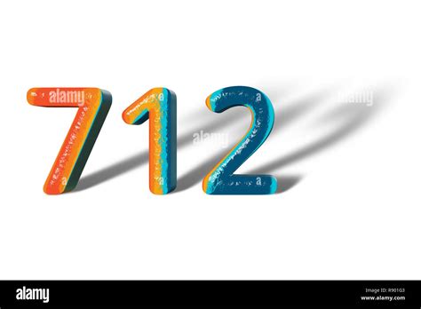 3d number 712 hi-res stock photography and images - Alamy