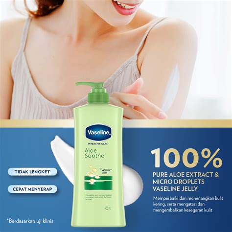 Jual Vaseline Lotion Intensive Care Aloe Soothe 400 Ml Mencerahkan Kulit Dan Mencegah