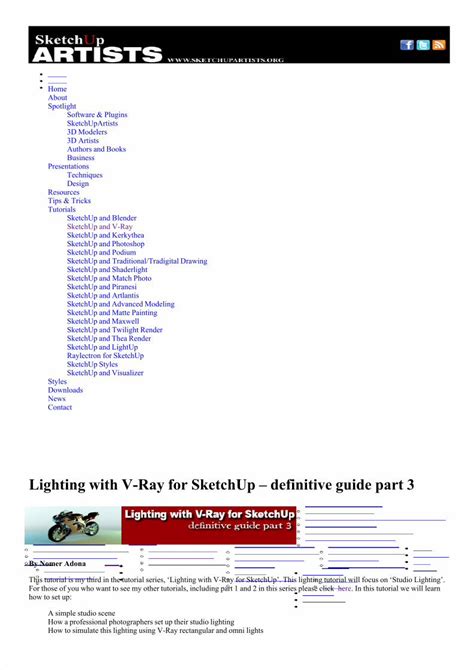 Pdf Lighting With V Ray For Sketchup Definitive Guide Part