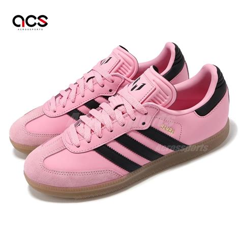 Adidas 德訓鞋 Samba Messi Miami 芭比粉 黑 男鞋 女鞋 梅西 休閒鞋 愛迪達 Ih8158 休閒鞋