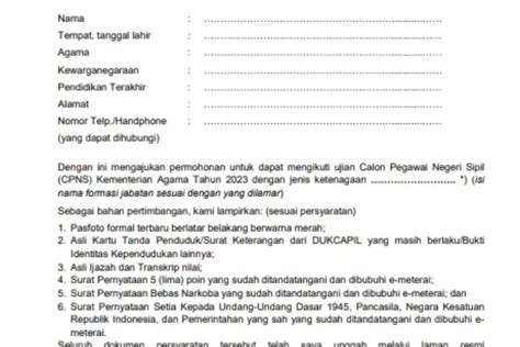 Contoh Surat Lamaran Pendamping Desa Doc Ke Kemendesa Ini Link