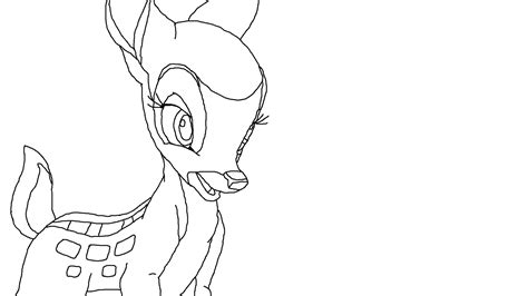 Faline LineArt - Bambi Wallpaper (37582277) - Fanpop