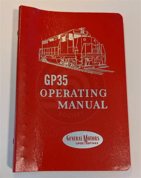 EMD GP35 Operating Manual, labeled EF-25 12/3/64 2297-2310 | The CRHS's ...