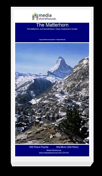 Jigsaw Puzzle Of The Matterhorn And Zermatt Below Valais