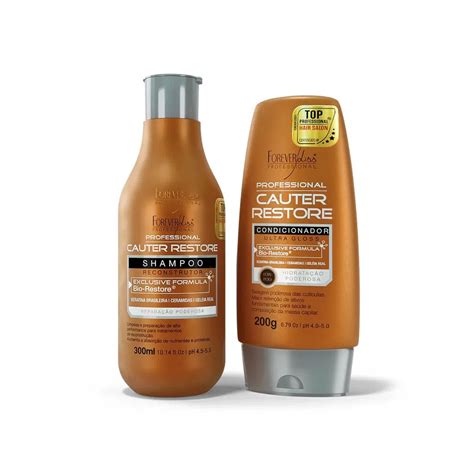 Kit Shampoo E Condicionador Cauterização Cauter Restore Forever Liss