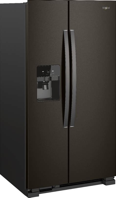 Whirlpool 24 5 Cu Ft Side By Side Refrigerator Black Stainless Steel