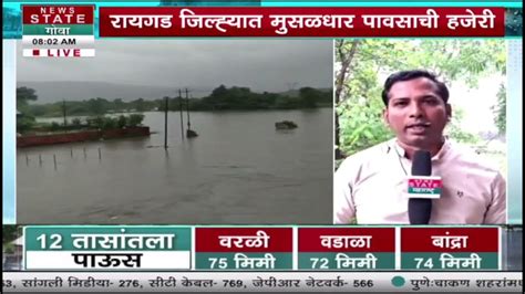 Raigad Rain Update रायगड जिल्ह्यात आज मुसळधार पावसाची शक्यता