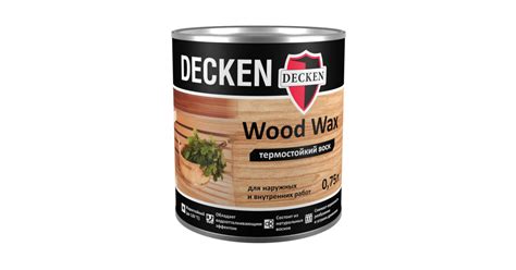 Воск для пропитки сауны и бани DECKEN Wood Wax купить за 2577 р