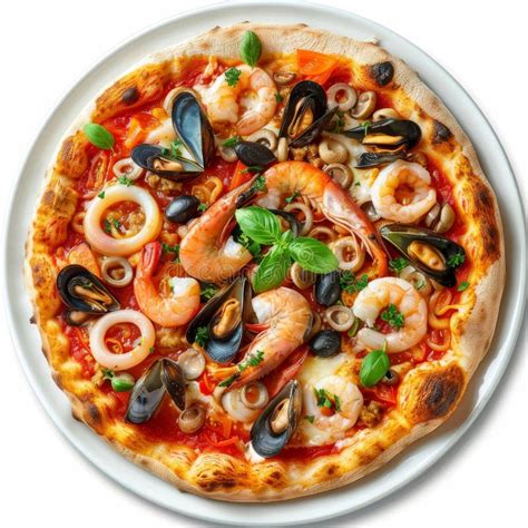 Seafood Pizza Pizza Ai Frutti Di Mare With Squid Rings Mussels And