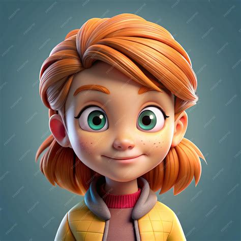 Premium Photo 3d Illustration Of Cartoon Girl Character Avatar Or Profile