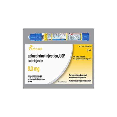 Epinephrine Auto-Injector 0.3mg (Amneal) 2/Pack