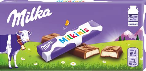 Шоколад молочний Milka Milkinis з молочною начинкою 87 5 г