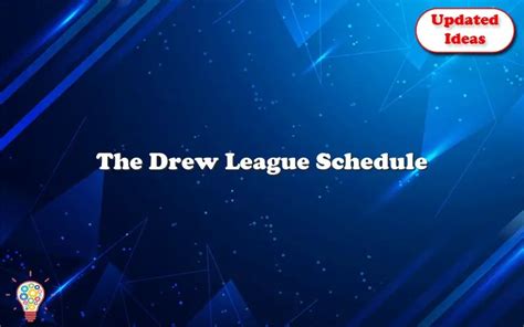 The Ultimate Guide To Drew League Schedule In 2023 - Free Paper ...