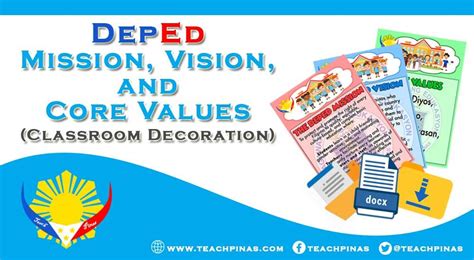 Printable DepEd Mission, Vision, and Core Values Download Link: https ...