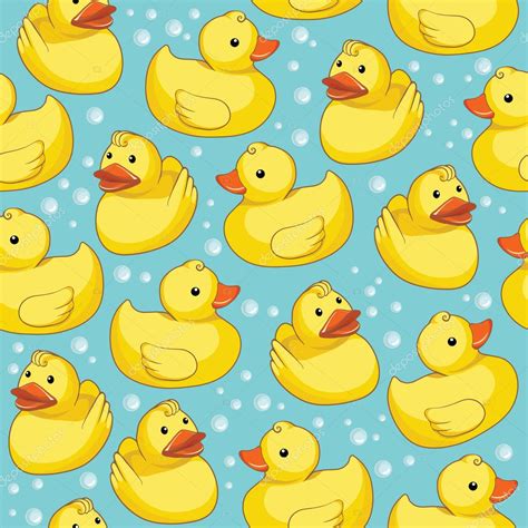 Rubber Duck On Blue Stock Illustration By ©sntpzh 42895721