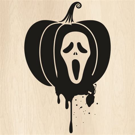 Scream Face Pumpkin Stencil