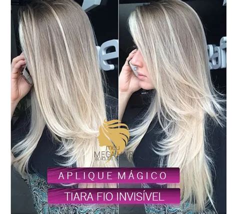 Cabelo Alongamento Aplique Loiro Tic Tac 2 Telas 70cm 300g