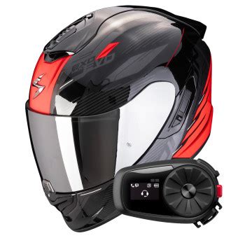 Pack Casco Moto Kit Bluetooth Scorpion Exo Evo Ii Air Luma