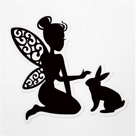 Vinyl Stickers Decals Of Fairy Bunny Illustration Waterproof Apply