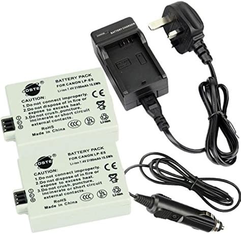 ENEGON Replacement Battery 2 Pack And Rapid Dual Charger For Canon LP