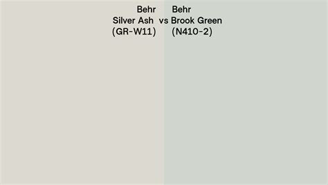 Behr Silver Ash Vs Brook Green Side By Side Comparison