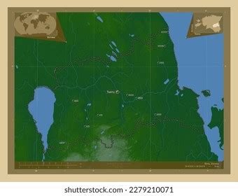 Tartu County Estonia Colored Elevation Map Stock Illustration ...