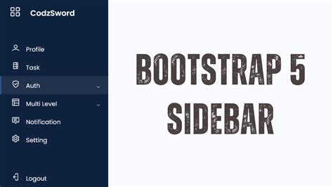 How To Create Sidebar Using Bootstrap Responsive Sidebar With