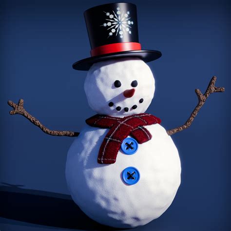 Snowman 3d Model ⛄ - Blender Market