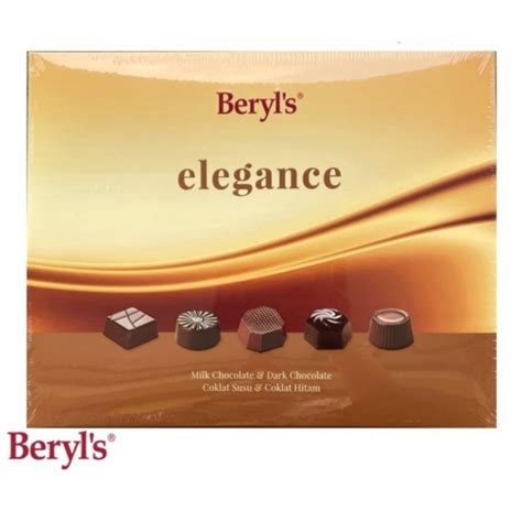 Jual Beryls Elegance Milk Chocolate And Dark Chocolate 160g Ready Stock