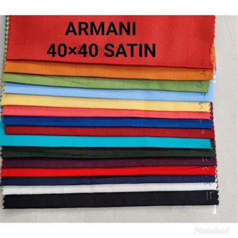 Plain X Inches Armani Satin Cotton Shirt Fabrics For Garments Gsm